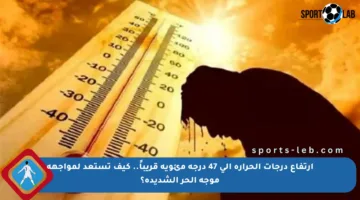 ارتفاع درجات الحرارة إلى 47 درجة مئوية قريباً.. كيف تستعد لمواجهة موجة الحر الشديدة؟